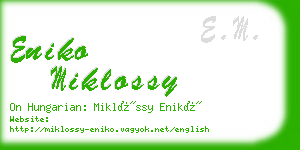 eniko miklossy business card